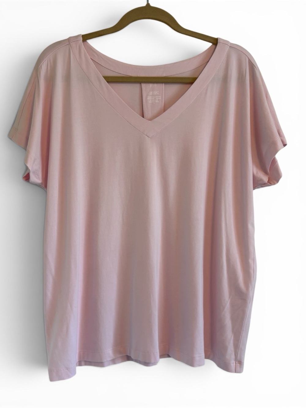 J. Jill Luxe Supima® Pleat-Back Tee | Soft Pink | Women’s Large